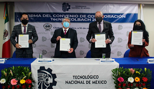 Firman TecNM y el Colegio de Bachilleres convenio para formar cuadros profesionales que impulsen el desarrollo tecnológico