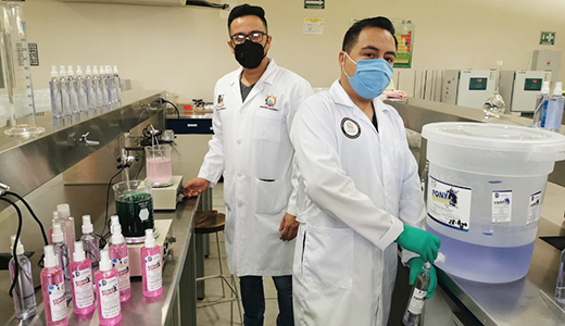 Investigadores del TecNM Morelia crearon fórmulas para elaborar desinfectantes contra COVID-19 