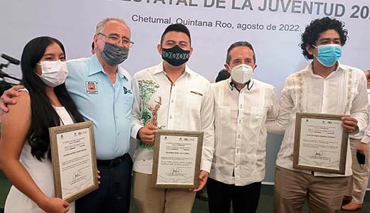 Distinguen a profesionales del TecNM Chetumal con Premio Estatal de la Juventud 