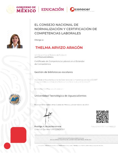 CERTIFICA CONOCER A PERSONAL DEL CENTRO DE INFORMACIÓN DEL INSTITUTO TECNOLÓGICO DE CIUDAD CUAUHTÉMOC