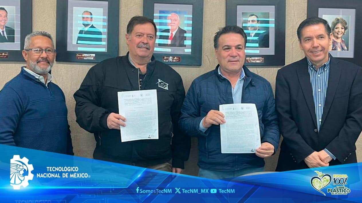 FIRMA DE CONVENIO ENTRE EL INSTITUTO TECNOLÓGICO DE CD. CUAUHTÉMOC Y LA FUNDACIÓN PONIENTE 2050 PARA LA INSTALACIÓN DE UN HUB DE INDUSTRIA INTELIGENTE EN EL CIIDETEC